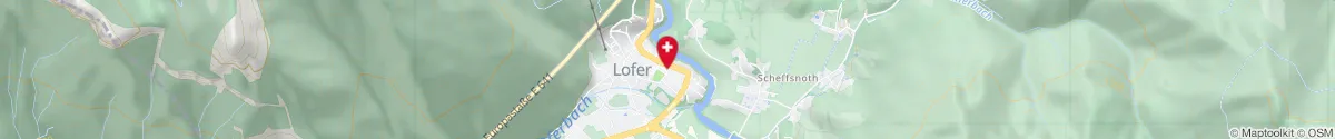 Map representation of the location for St. Rupertus-Apotheke Lofer in 5090 Lofer